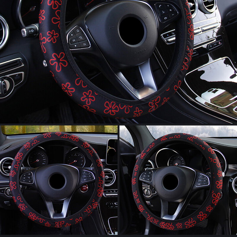 Universal 37-38cm Car Steering Wheel Cover High Quality Cool In Summer And Warm In Winter Fashion Non-slip Steering Wheel Cover