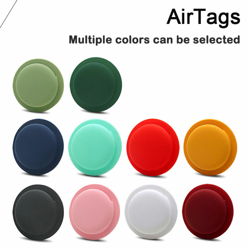 Funda protectora antipérdida de silicona para Airtags Tracker, cubierta suave de montaje adhesivo para Apple, 1 unidad