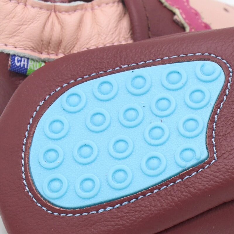 Carozoo-zapatos infantiles con suela de goma para bebés, zapatillas antideslizantes de suela blanda para exteriores