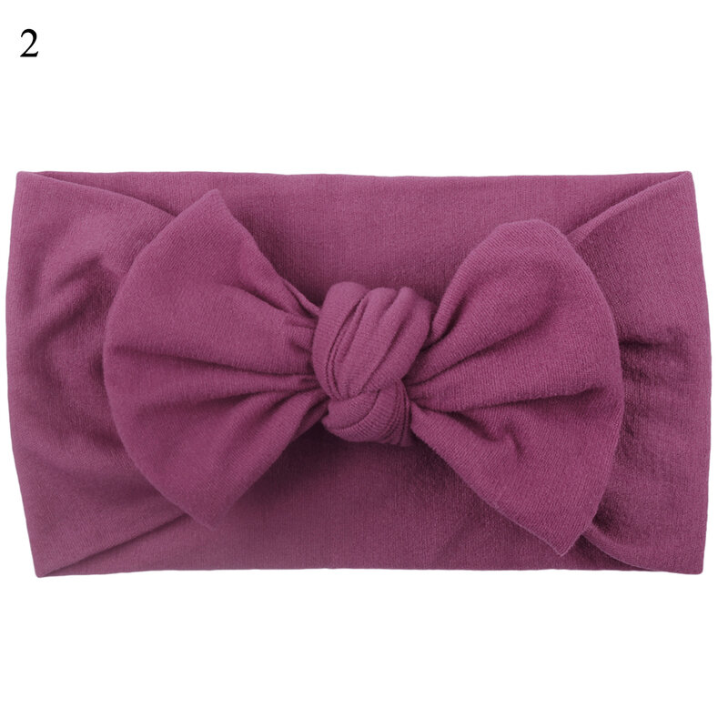 Fascia per bambini con fiocco in Nylon morbido di moda per neonate accessori per capelli con fascia per turbante grande Bowknot