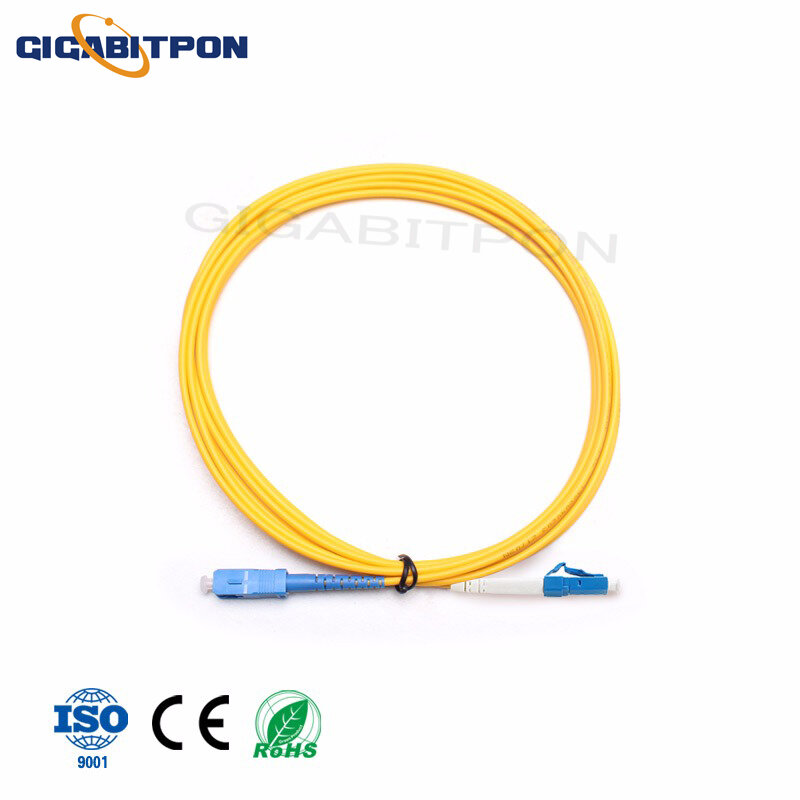 Cordon de raccordement pour fibre optique LC-SC LC/UPC-SC/UPC SM SX 2.0mm G652D, cordon de raccordement ftth (10 pièces/paquet)