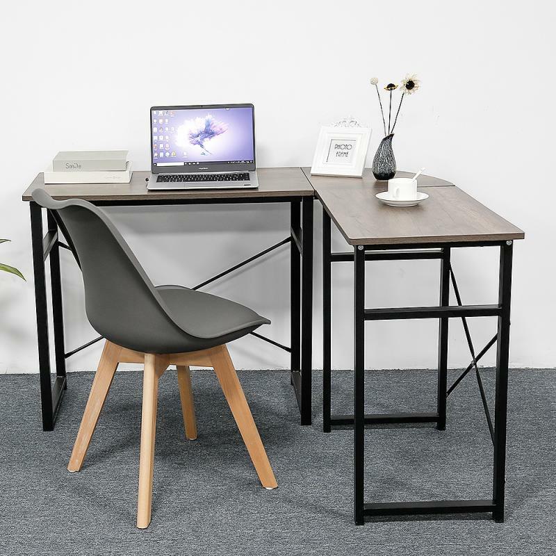 Деревянный письменный стол, современный простой учебный стол, промышленный стиль, складной стол для дома, офиса, стол для ноутбука