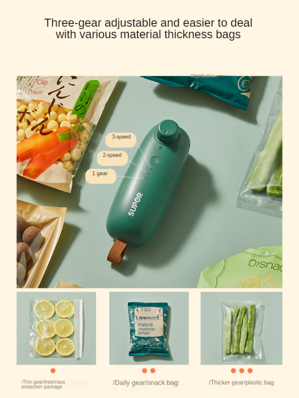 Supor máquina de selagem à mão-pressionado pequeno alimento doméstico máquina de selagem de plástico mini aferidor do saco