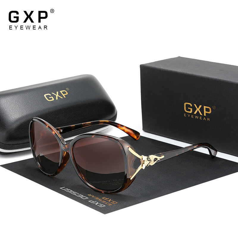 GXP-نظارة شمسية بولارايزد ريترو ، إطار كبير ، فاخرة ، ماركة مصممة