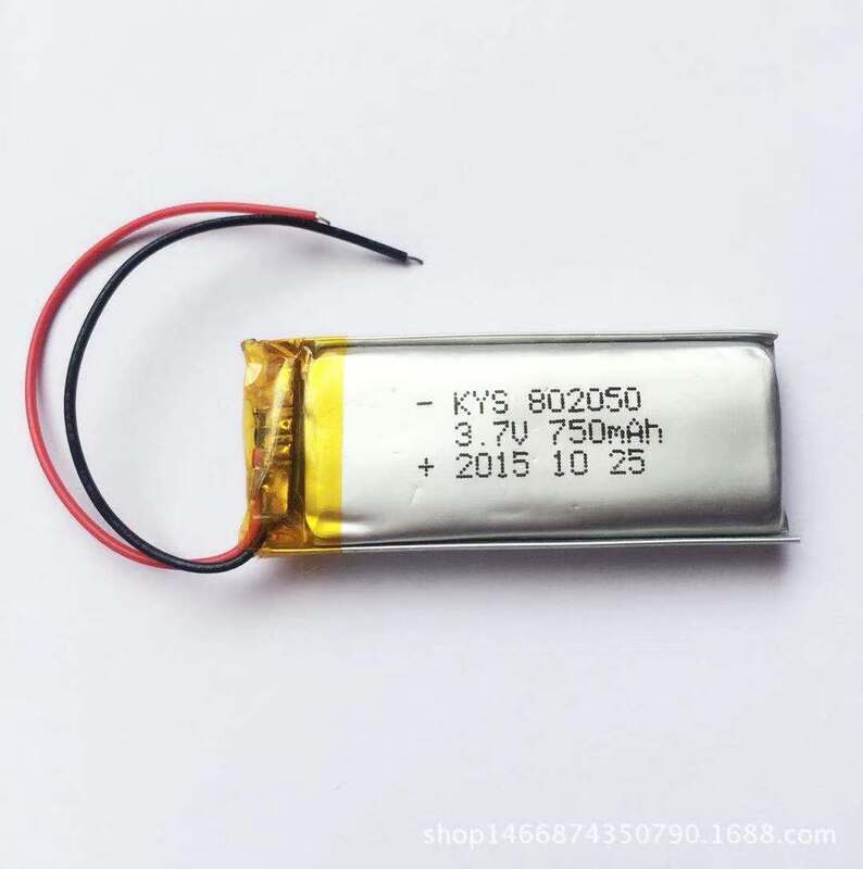 大人用リチウムポリマー電池,3.7V,750mAh,800mah,802048,802050,オーディオ玩具,LEDテスト機器,2ユニット