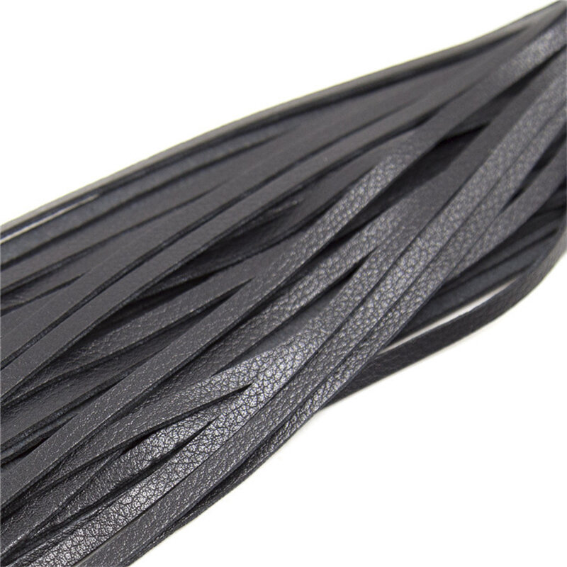 PU Leather Pimp Whip Racing Riding Crop Party Flogger Hand Cuffs Queen Black Horse Riding Whip Equipment