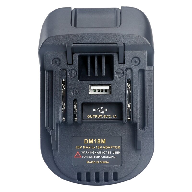 20V To 18V แบตเตอรี่เปลี่ยน Dm18M Li-Ion Charger Adapter สำหรับ Milwaukee Makita Bl1830 Bl1850 แบตเตอรี่