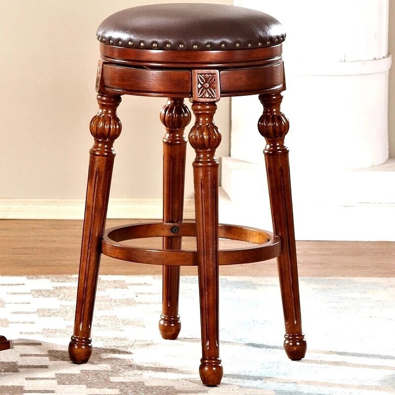 Ikayaa sândalo mesa de mesa de couro de madeira moderna cadeira de madeira