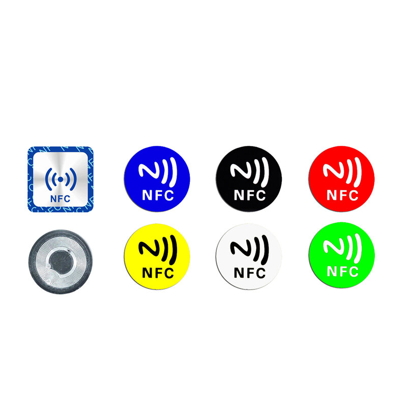 6pcs NFC Ntag213 Ntag215 Ntag216 TAG Sticker Badge Ntag 213 13.56MHz Universal Label RFID Token Patrol Ultralight