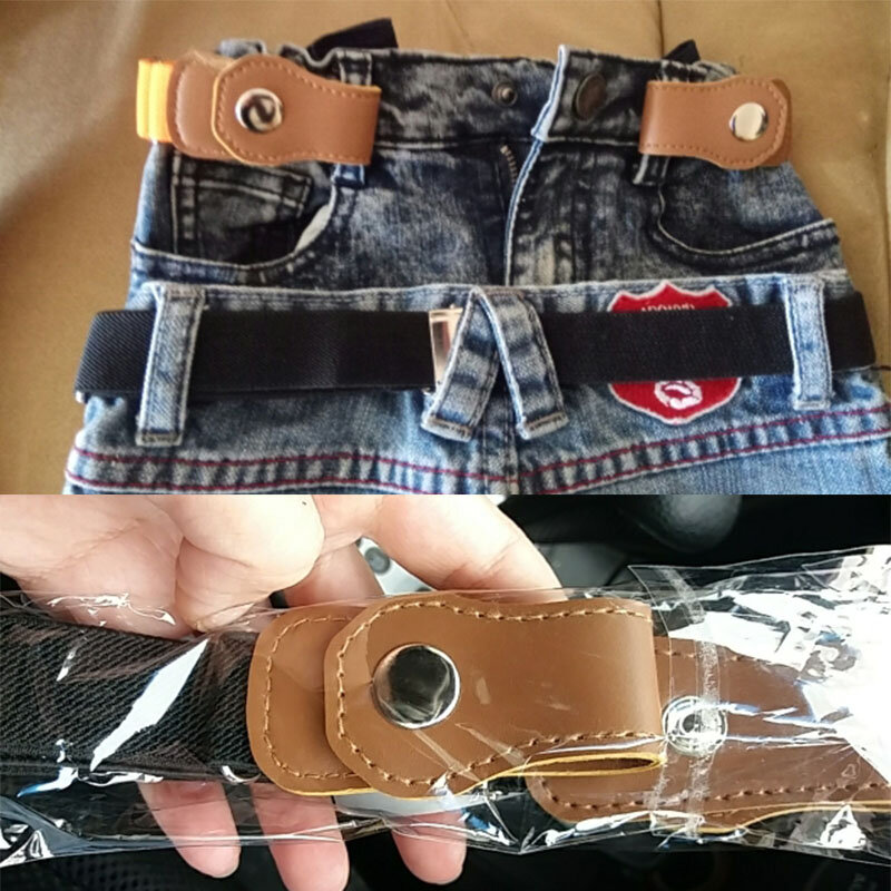 Cintura elastica senza fibbia per bambini cintura in tela elasticizzata senza fibbia per ragazzi ragazze cinture per bambini regolabili per pantaloni Jeans