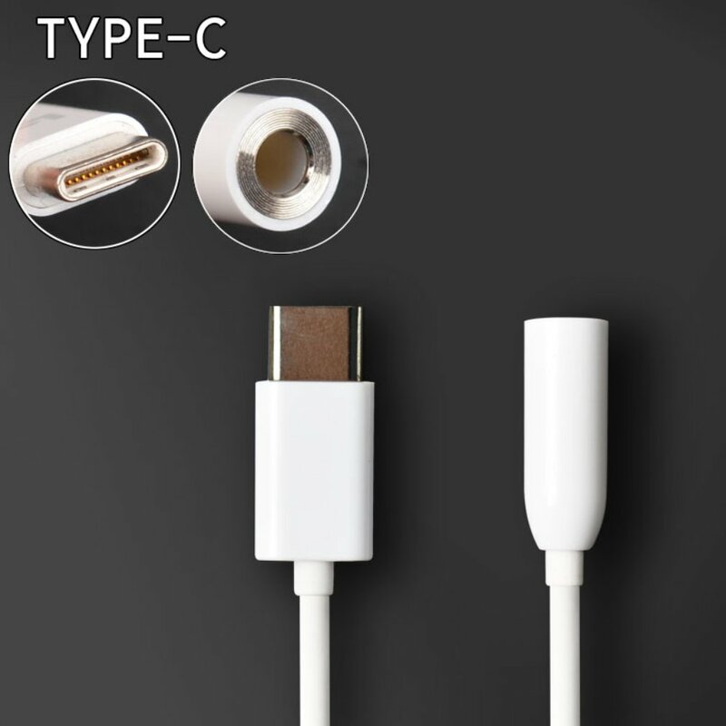 유형 C ~ 3.5mm 변환기 어댑터 USB-C 잭 이어폰 헤드폰 케이블 오디오 Aux 케이블 어댑터