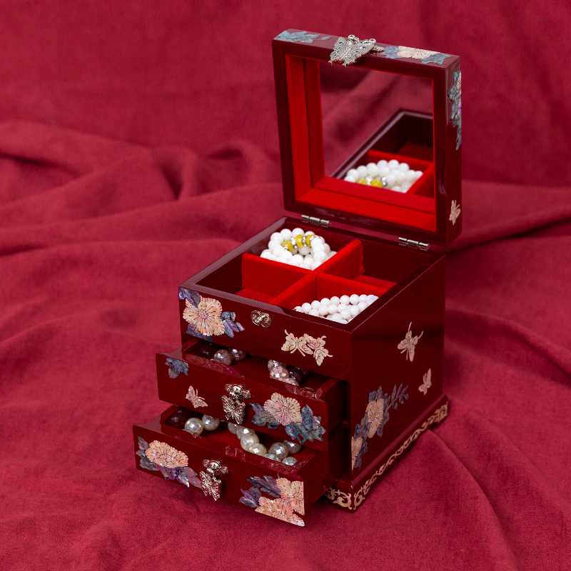 Inlay jewelry box,Jewelry display storage box,Jewelry Organizer,Home gift,Chinese traditional handicraft
