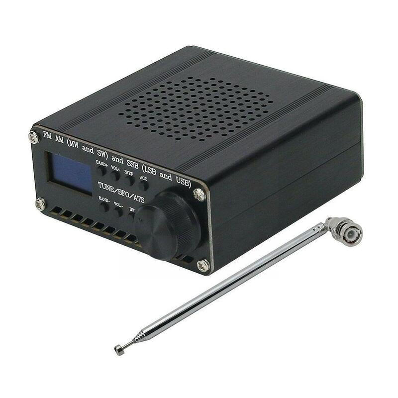 Montado si4732 toda banda receptor de rádio fm am (mw & e usb) + ssb antena caso + bateria alto-falante + lítio sw) com (lsb k7r6