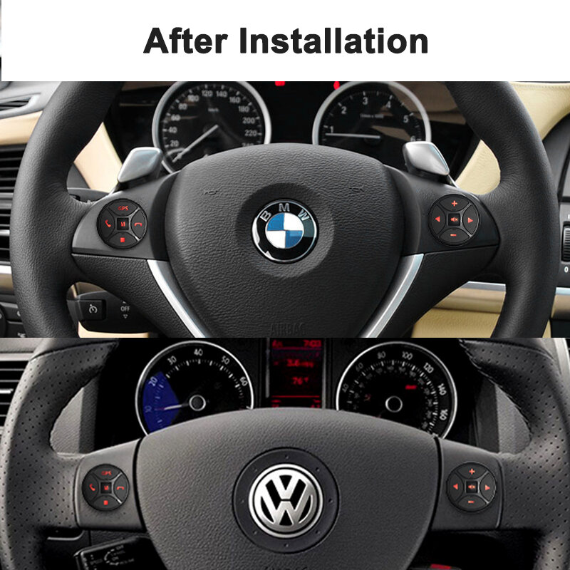 Botón de Control de volante de coche inalámbrico, 10 teclas, Radio de coche, DVD, navegación GPS Multimedia, botón de Control remoto