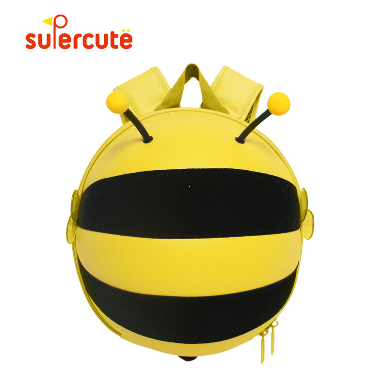 Supercute mochila infantil de abelha, bolsa à prova d'água em forma de abelha para meninos e meninas