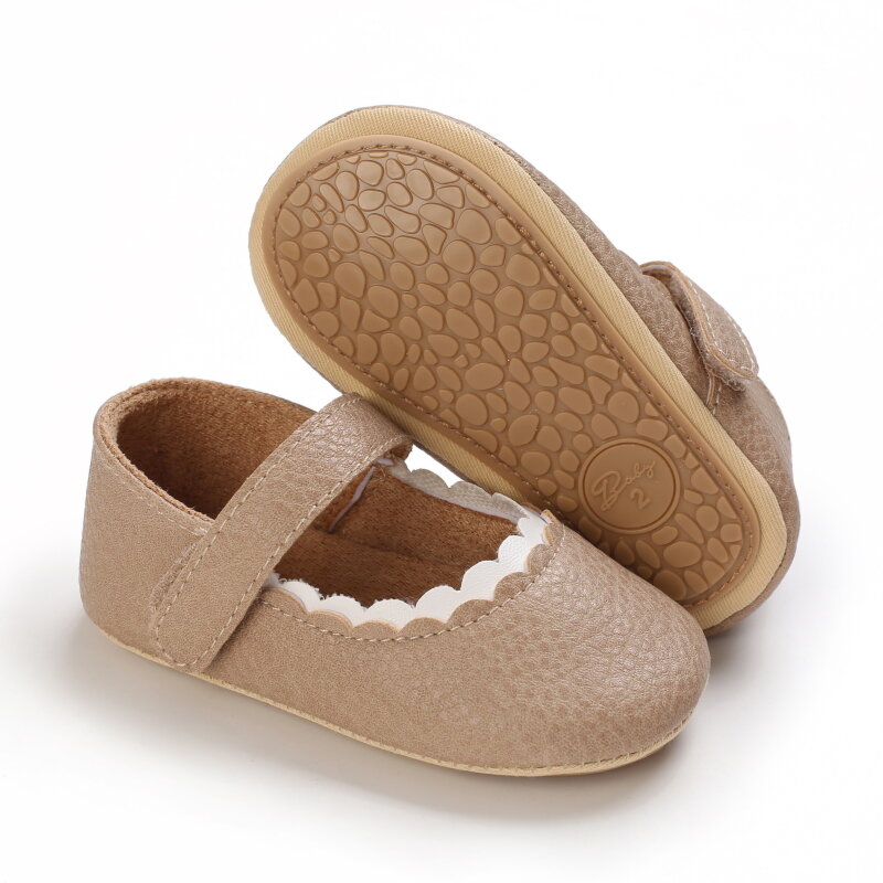 Sepatu Balita Bayi Baru Lahir 0-18 Bulan Gaya Musim Semi dan Musim Gugur Sepatu Bayi Sol Lembut Sepatu Putri Antilicin Sol Karet Lembut
