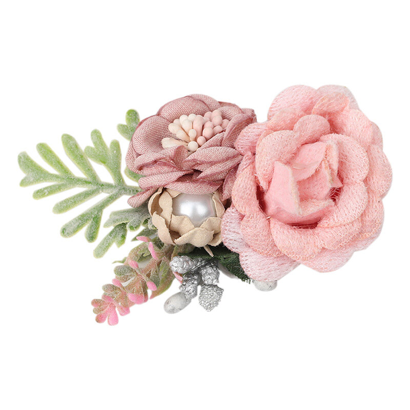 3" Artificial flower Hair Clips For girls Hairpin Bouquets HandMade Headwear  DIY Flowers Home decoration Hair accessories