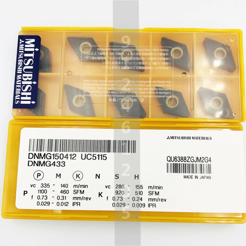 DCMW11T308 UC5115/DNMA150404 HTI10/DNMA150408 HTi10/DNMA150412 UC5115  Original CNC carbide inserts 10PCS/BOX