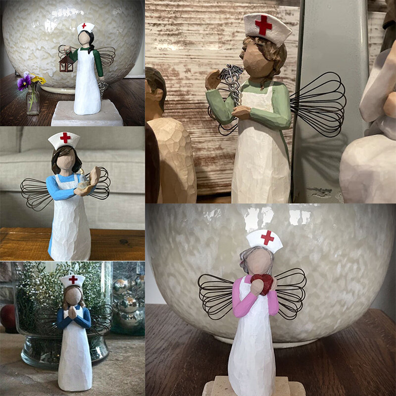 2021 Thanksgiving Angel Statue Miss Nurse Resin Crafts Factory Direct Supply Nurse Angel Statue Interior Decoration Sculpture