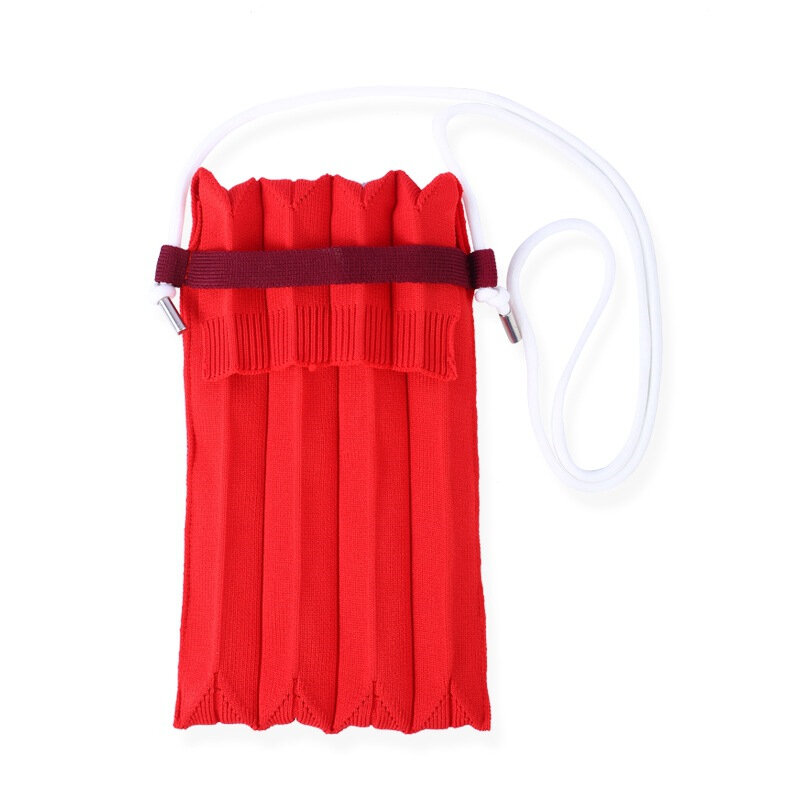 Moda damska marka projektant składany Organ Knitting ramię Messenger Mini torba na co dzień silnik wibracyjny do telefonu torebka
