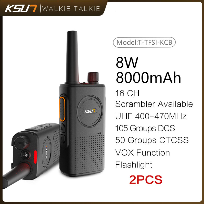 KSUN-Mini walkie-talkie PTT de largo alcance, Radio bidireccional portátil, PMR 446, para Hotel y restaurante, 2 uds.