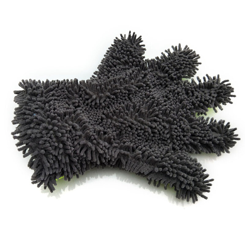 Guanti per autolavaggio morbidi a cinque dita, guanti in peluche, usati per pulire auto e moto, lavare e asciugare gli asciugamani, decorazione auto