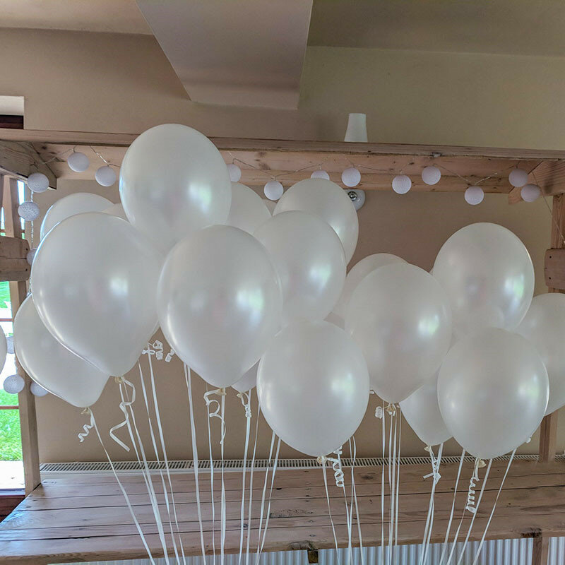 5/10/12 Polegada pérola látex balões branco claro transparente casamento romântico decoração balão festa de aniversário decoração supplie