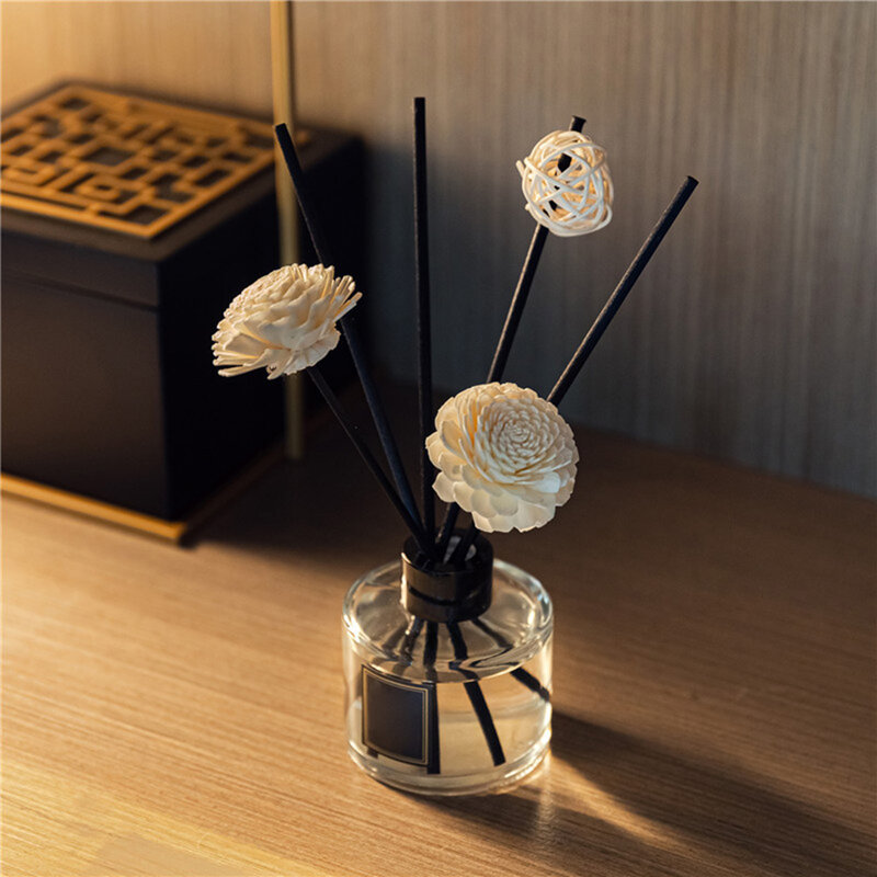 3pcs Flower Rattan Reeds Fragrance Diffuser Non-fire Replacement Refill Sticks Home Aromatic Incense