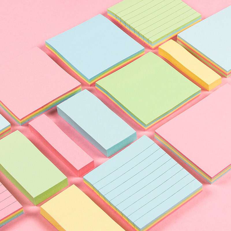 100 folha colorida para fazer a lista bloco de notas pegajosas planejador bloco de notas n vezes pegajosa escola escritório artigos de papelaria fornecimento
