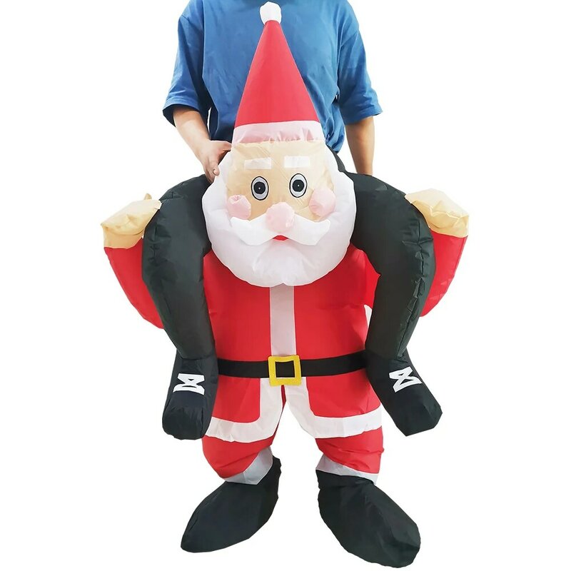 Disfraz de Papá Noel para adultos, regalo de Navidad, fiesta de Halloween, mascota inflable, disfraces de carnaval, juego de rol de lujo