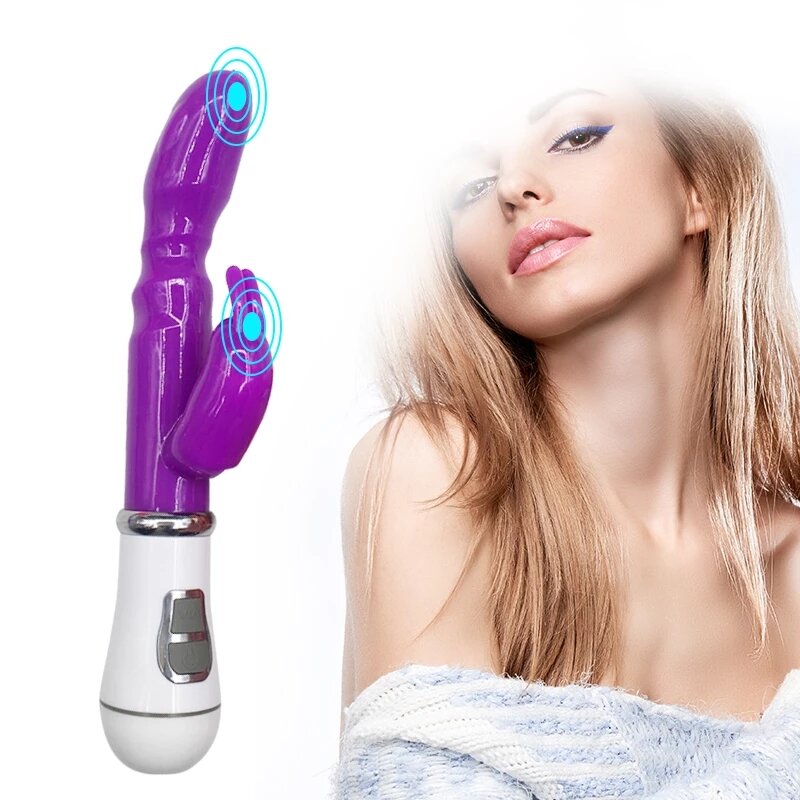 12 Modes Vagina G Spot Dildo Double Rod Masturbation Rabbit Vibrator Sex Toys for Woman Adults Erotic Product Vibrator for Women