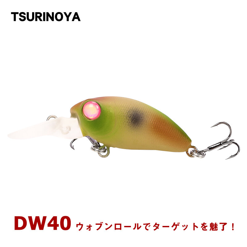 Tsurinoya isca de pesca dw40 32mm 2.7g mini manivela isca profundidade 1.8m flutuante artificial isca dura 12 cores