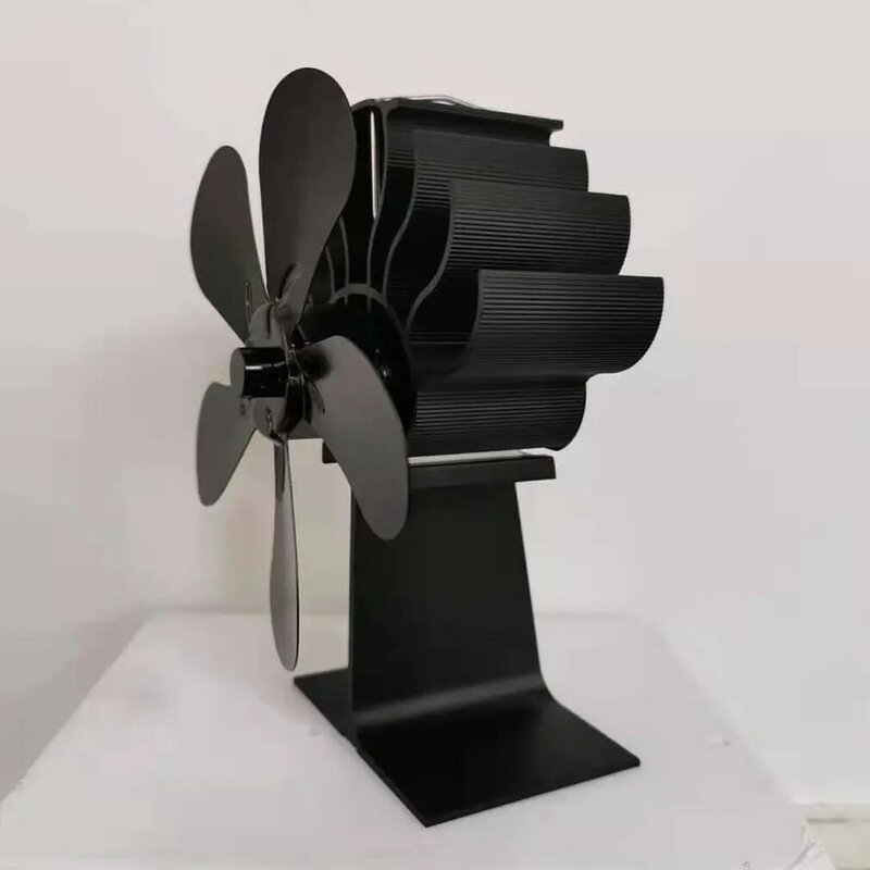 Ventilateur de poêle électrique réduisant la consommation, 1 ensemble de ventilateur de cheminée à faible bruit, ventilateur aérodynamique à cinq lames