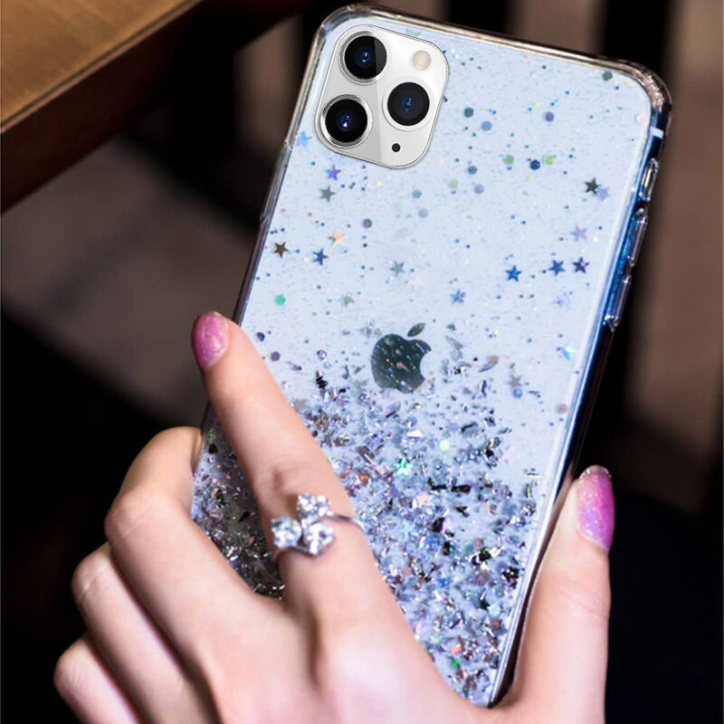 Glitter Fall für IPhone 11 Pro Xs Max Xr X 7 8 Plus 6 6s SE 2020 5 5s 12 Mini Flüssigkeit Bling Sparkle Soft Clear Silikon Abdeckung
