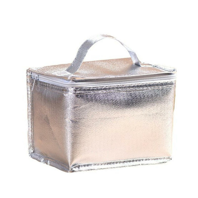 Функциональная сумка-холодильник с узором, Ланч-бокс, портативный изолированный ланч-мешок с лазерным покрытием, термопакеты для еды, пикни...