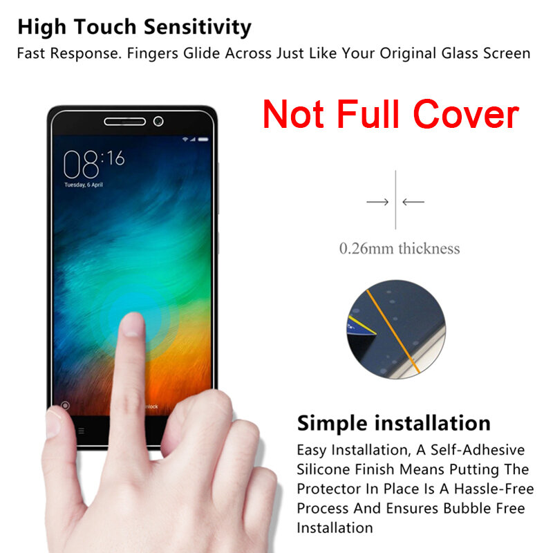 9H Hard Tempered Protective Glass For Xiaomi Redmi 4X 4 Pro 4X 4A 5A 6A  HD Toughed Screen Protector For Redmi Pro 2 3 Pro 3S
