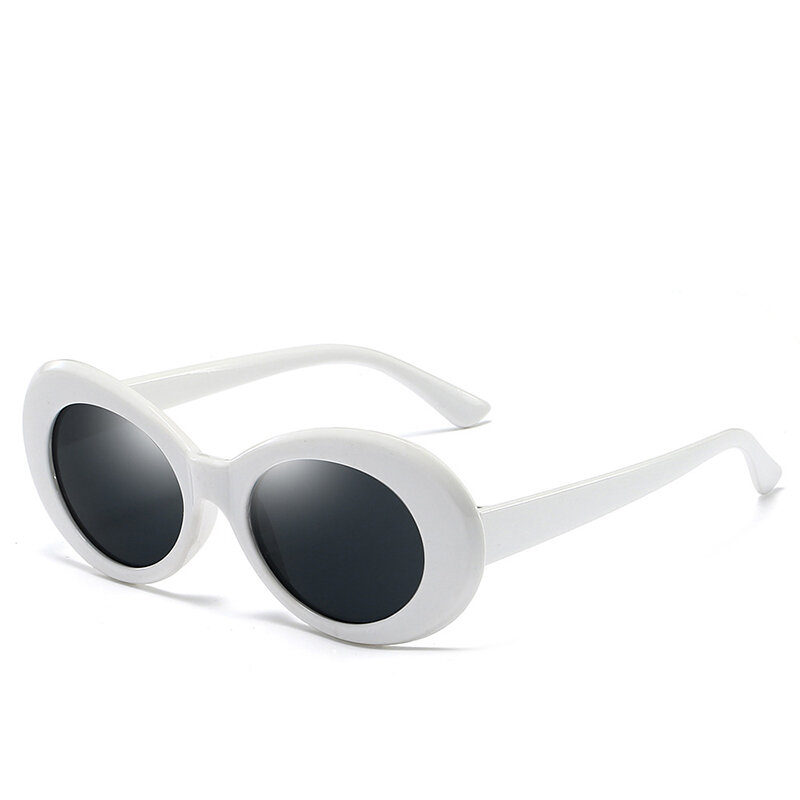 2020 Klasik Pengaruh Goggle Kurt Cobain Kacamata Oval Wanita Vintage Kacamata Retro Berjemur Kacamata Wanita UV400 Gafas De Sol