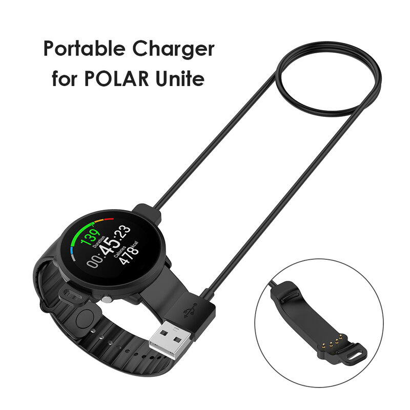 1M สมาร์ทนาฬิกาชาร์จสายชาร์จ Line Elegant สายรัดข้อมือ USB นาฬิกาสบายองค์ประกอบสำหรับ POLAR Unite