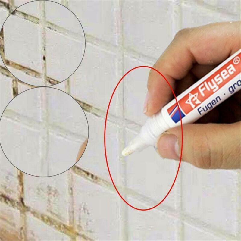 Telha gap reparação banheiro porcelana enchimento grout cor caneta telha branca recarga grout caneta à prova dwaterproof água mouldproof pintura mais limpo
