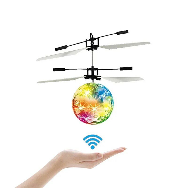 Mini Dron teledirigido de inducción inteligente para niños, vehículo volador luminoso LED, juguete con Control remoto, regalo