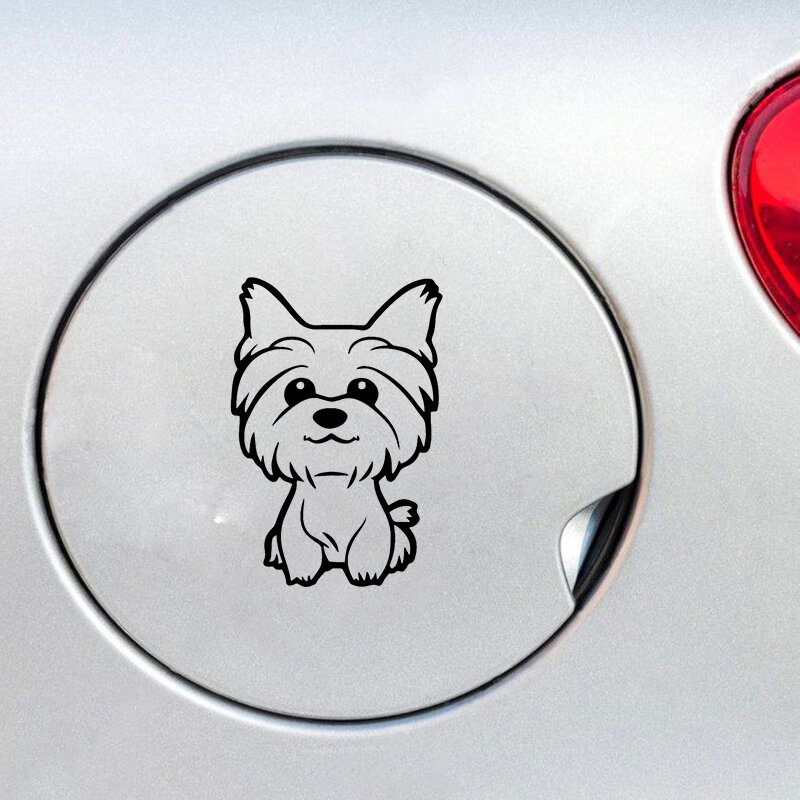 Stiker Mobil Yorkie Yorkshire Terrier Stiker Decal Anjing Pada Mobil Reflektif Motor Aksesori Mobil 10.8X16CM