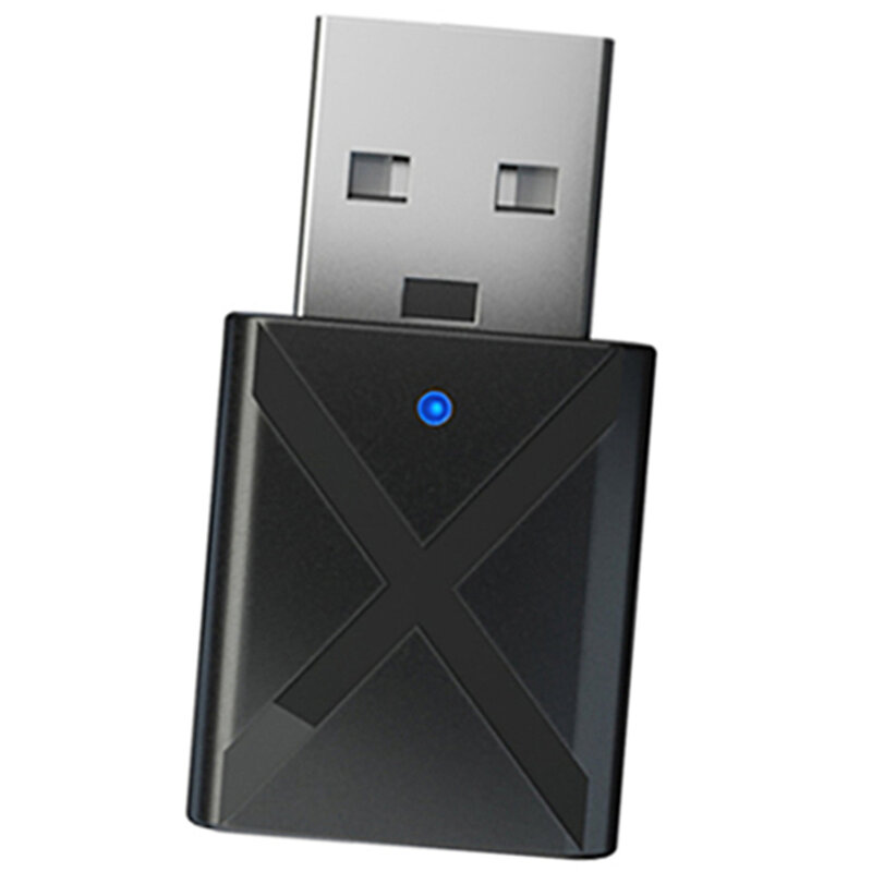 USB Bluetooth 5.0 Receiver Adapter 2 In 1 Adaptor Audio Nirkabel 3.5Mm AUX