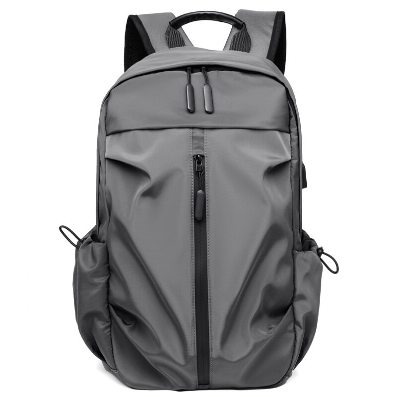 2020 New Men's Backpack Women Solid Color High School Student Bag Men Large Capacity Travel Backpack, Waterproof Black Backpack