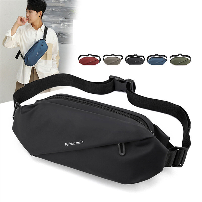Дорожная поясная сумка для мужчин, водонепроницаемая легкая сумочка на плечо с карманом для телефона