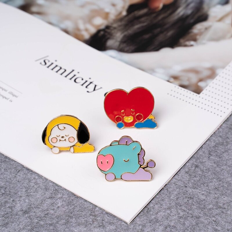 Hbts Perifere Bangtan Jongens Groepen Badge Broche Cartoon Schattige Legering Pin Kleding Accessoires Kleine Geschenken