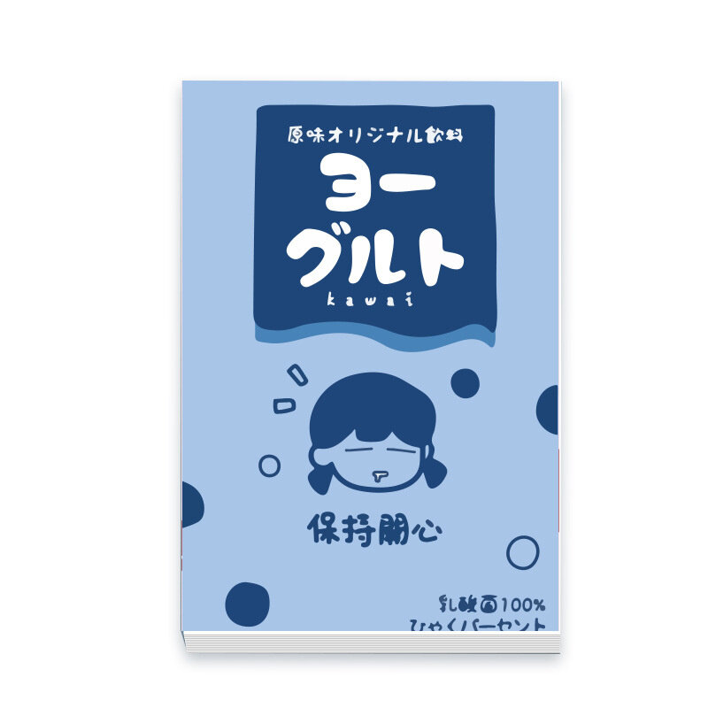 Kawaii Cartoon Notepad Notepad piano di studio Notebook piccoli studenti con nota carina messaggio carta cartoleria planner adesivi Note