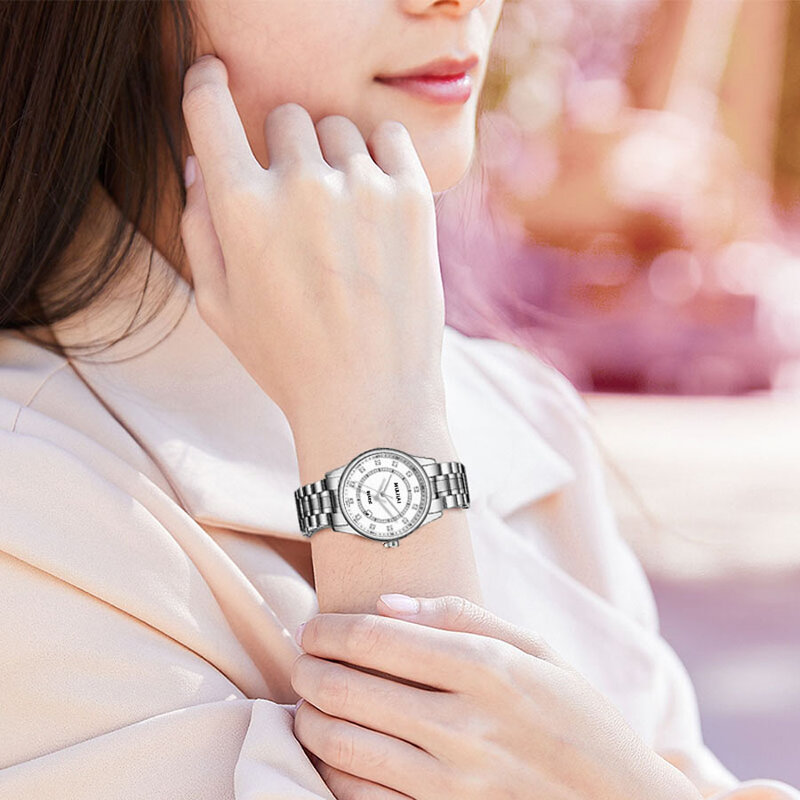Reloj Mujer Quartz Horloges Vrouwen Luxe Horloge Dames Waterdichte Meisje Klok Kalender Kleine Polshorloge Relogio Feminino