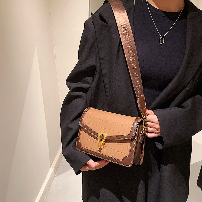 Pattern Tote Bag Satchels 2021 Fashion New Quality PU Leather Women's Designer Handbag Vintage Shoulder Messenger Bag