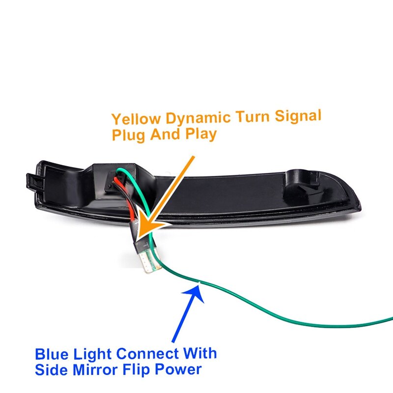 Feu de rétroviseur LED dynamique, clignotant, indicateur pour Ford Escape Kuga II Eco Sport 2013 – 2019, lumière bleue