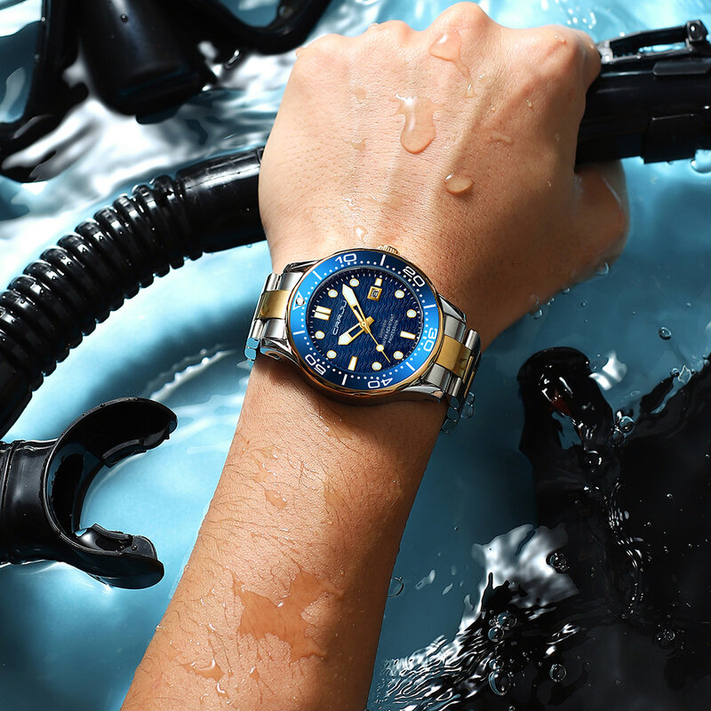 Crrju novo relógio masculino esportes marca de luxo luminosa mãos homem aço inoxidável waterpoof quartzo relógios de pulso relogio masculino